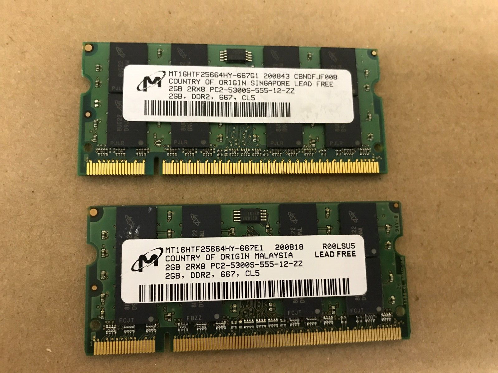 4GB 2x2GB PC2-5300S Panasonic Toughbook 19 Mk2 Cf-19F 19 Cf-19Chgaxbm Memory RAM