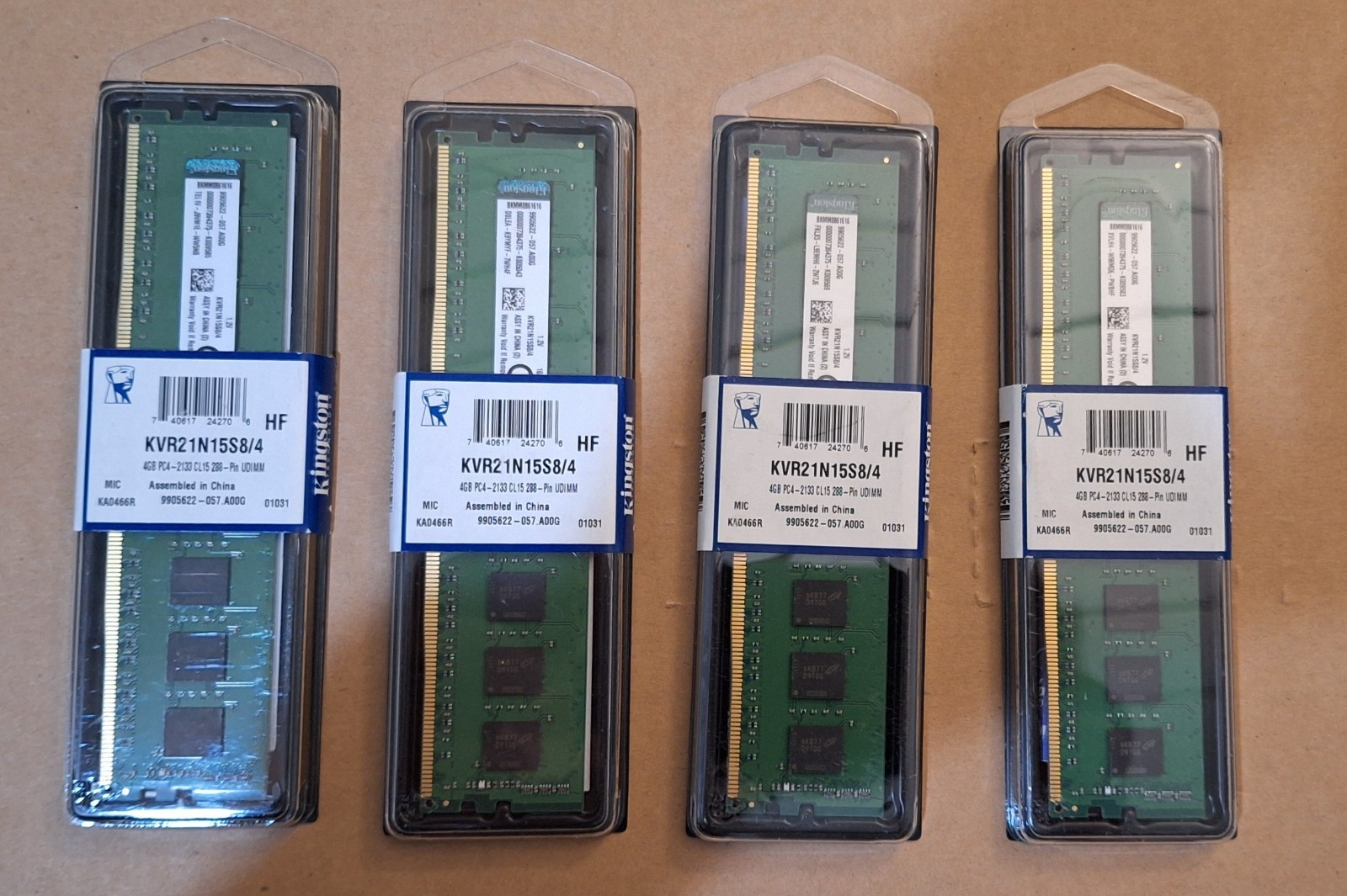 Kingston ValueRAM KVR21N15S8/4 DDR4 desktop memory, 4 X 4GB