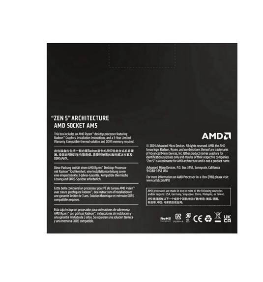 AMD Ryzen 5 9600X – Ryzen 5 9000 Series Granite Ridge (Zen 5) 6-Core 3.9 GHz