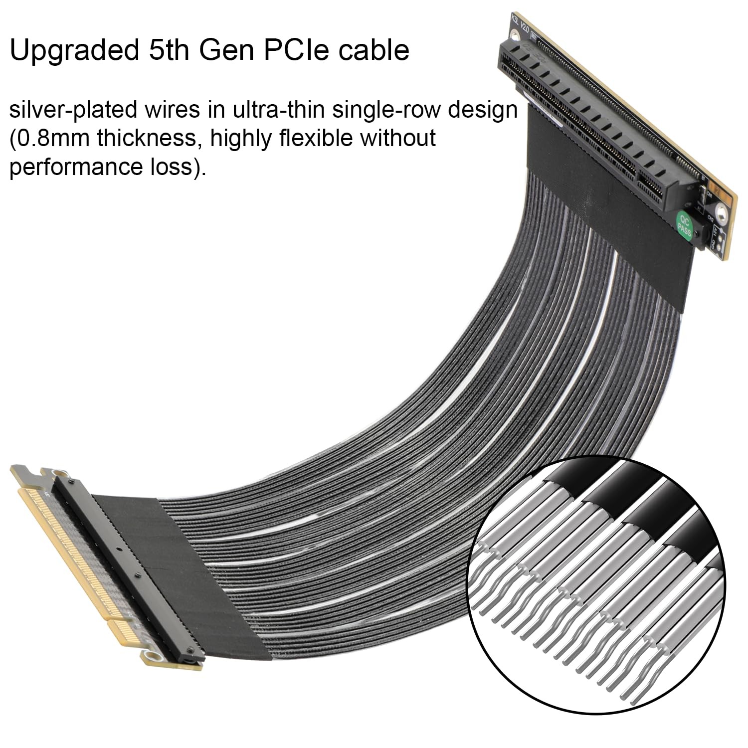 PCIE 5.0 Riser for 50 Graphics Cards, PCIe 5.0 x16 Gen5 Max 512Gbps, with RTX…