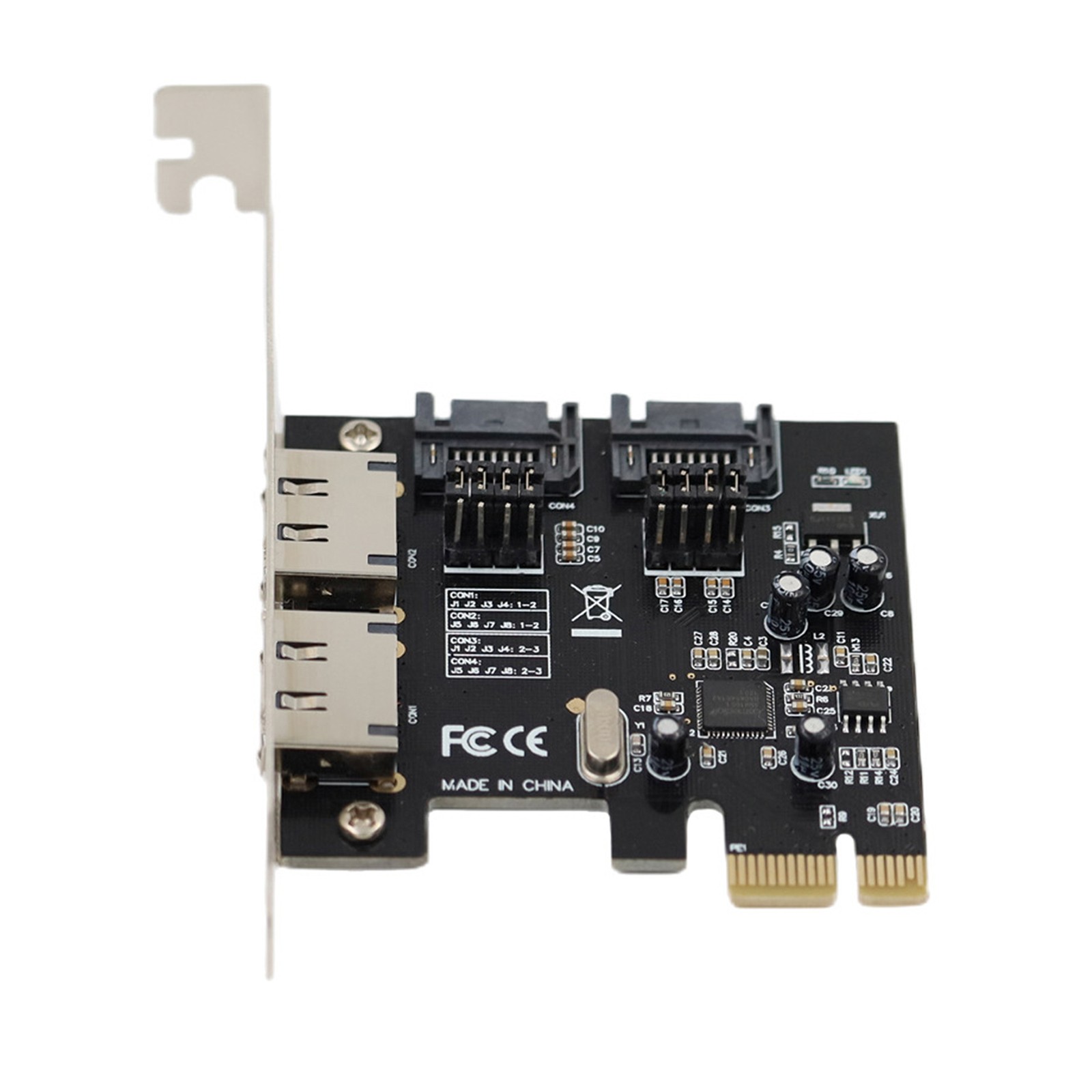 For ASM1061 Dual SATA 3 + Dual eSATA PCI Express Expansion Card 6Gbps Speed