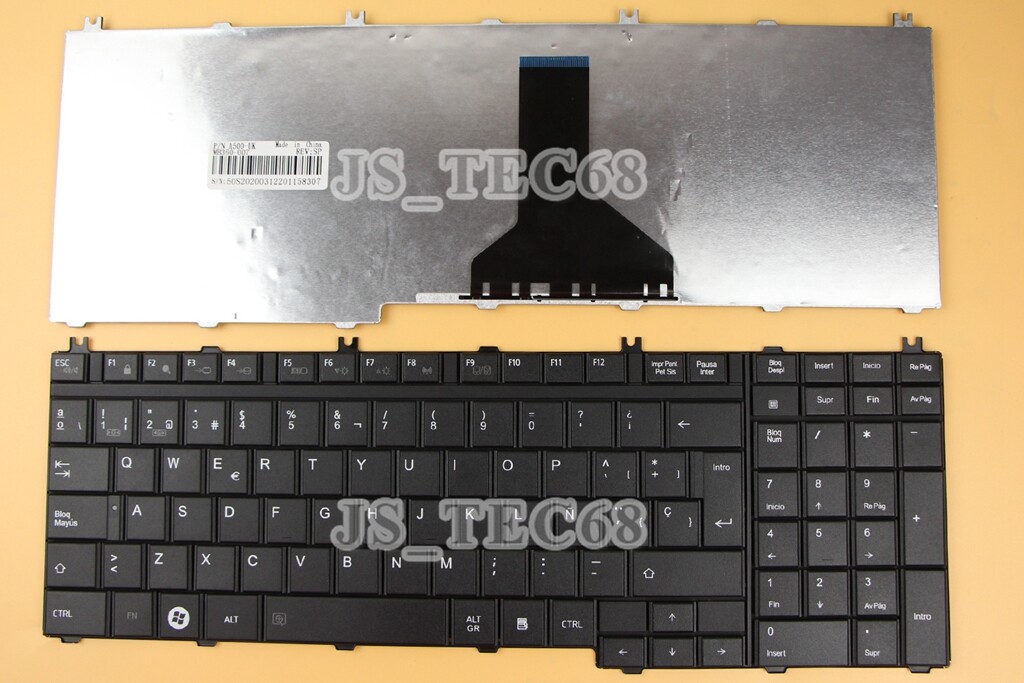 For TOSHIBA Qosmio X300 X305 X500 X505 G50 G55 F60 F750 Keyboard Spanish Black