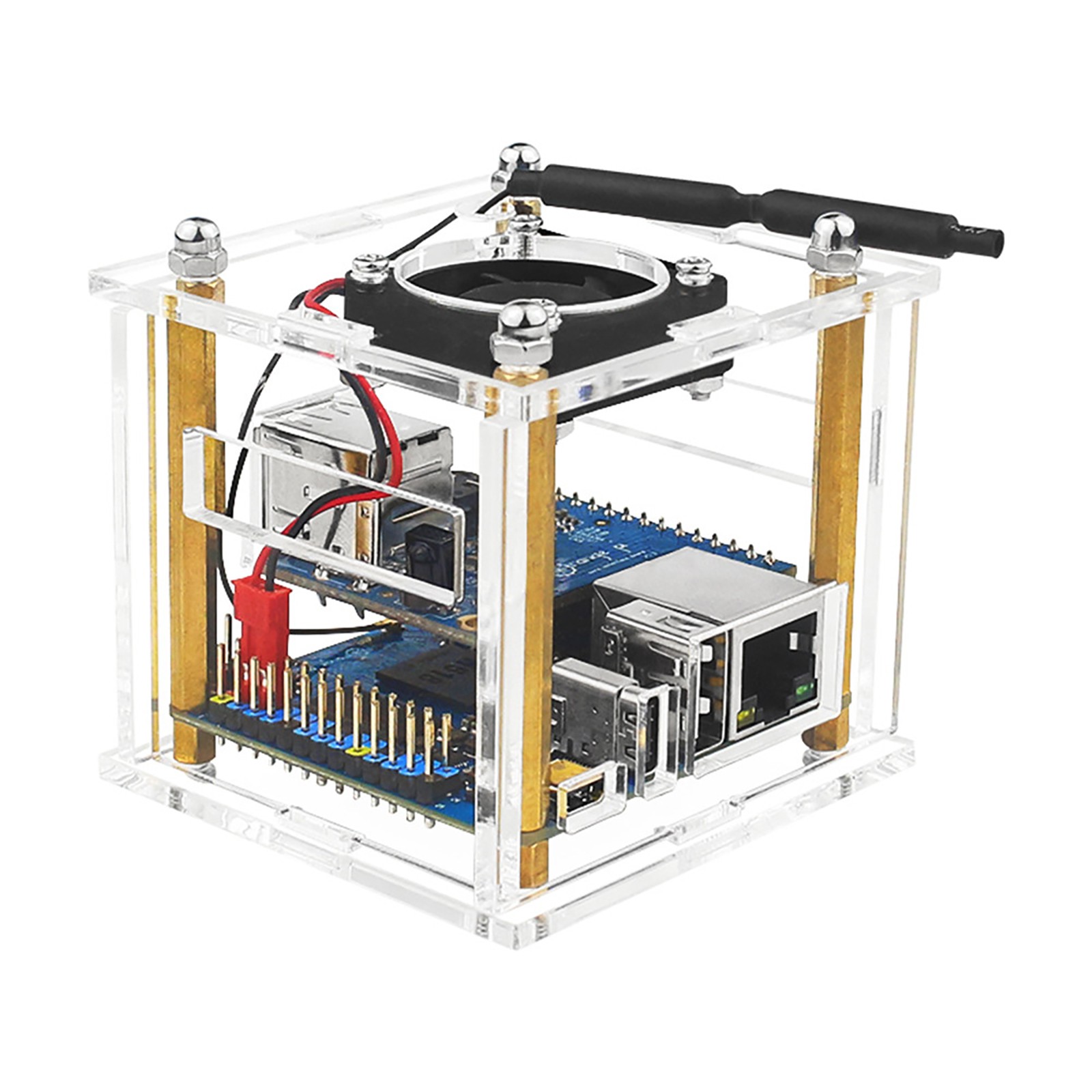 Acrylic Case Transparent Enclosure Clear Protective Cover For Orange Pi Zero 3