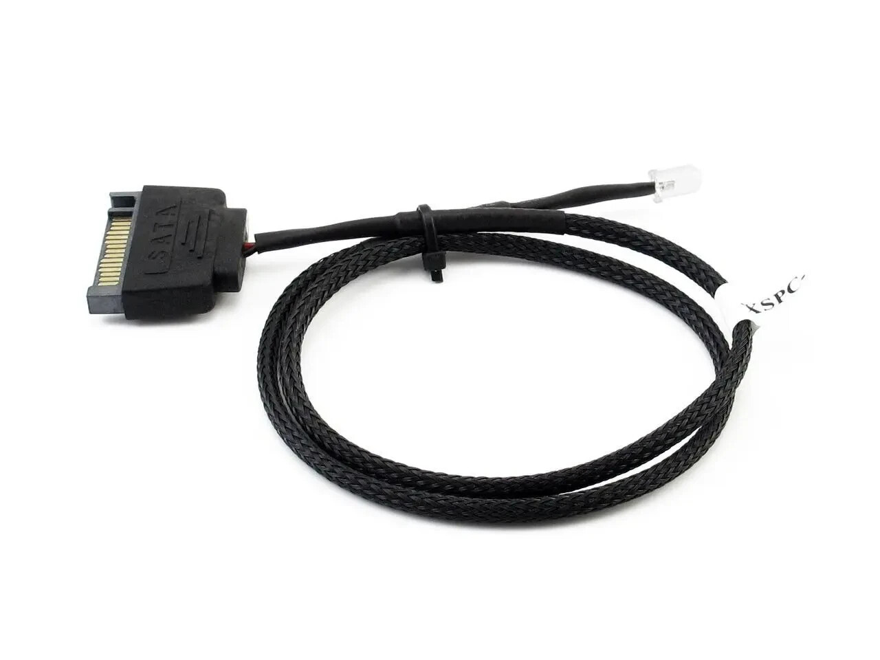 2 PACK XSPC Single 5mm LED SATA Wire – White