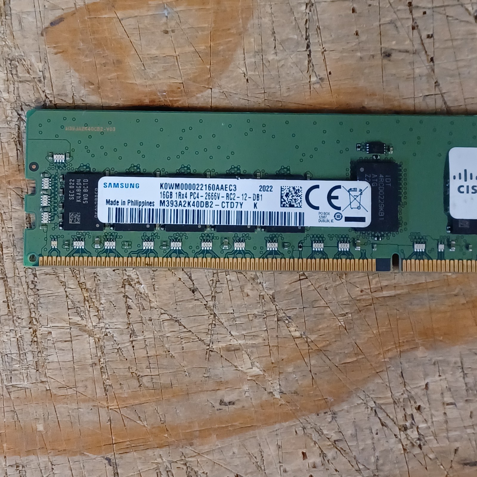 Samsung M393A2K40DB2-CTD7Y 16GB (1x16GB) RAM DDR4 2666MHz Server RAM