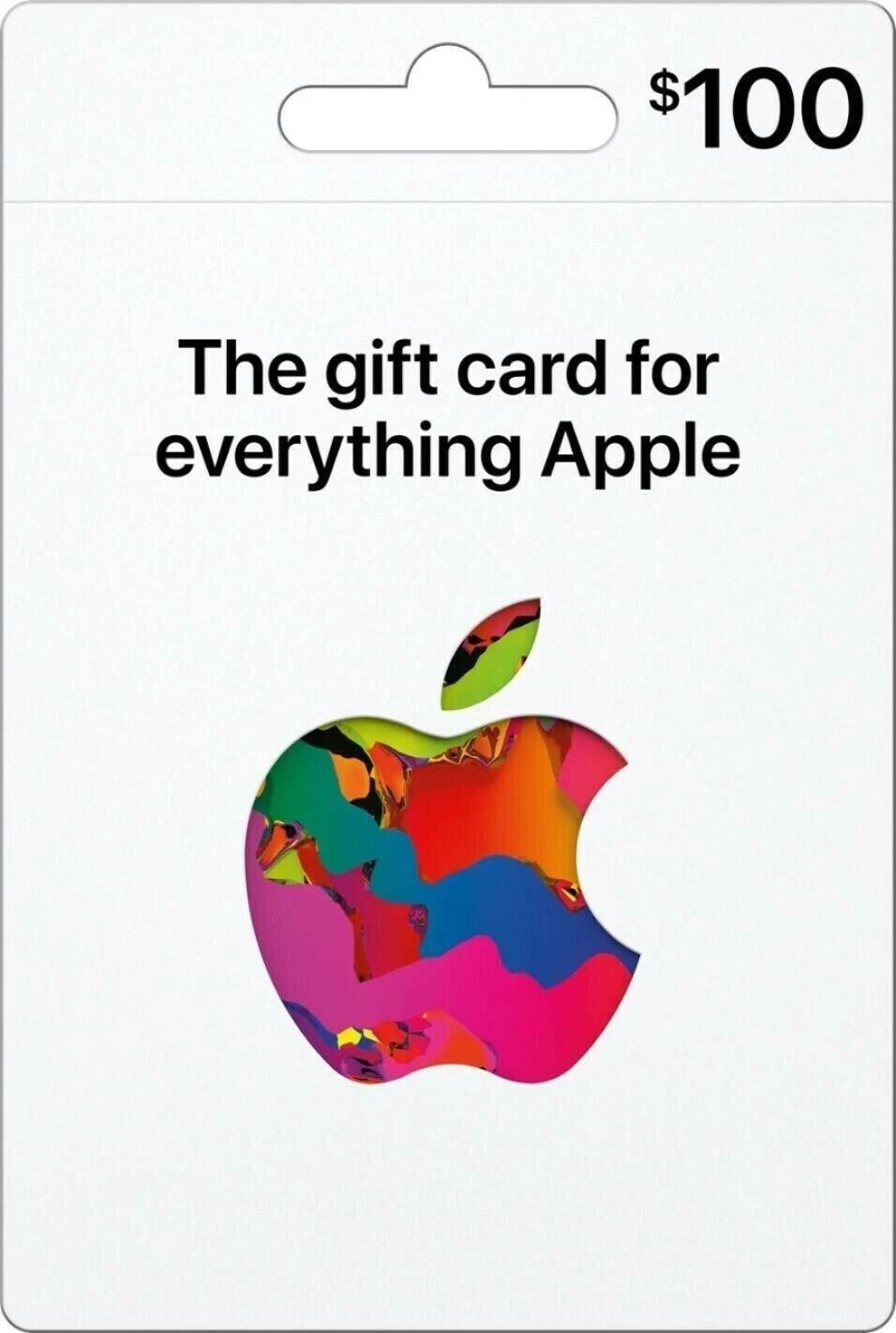 Apple $100 Gift Card, Physical Card, Free Shipping