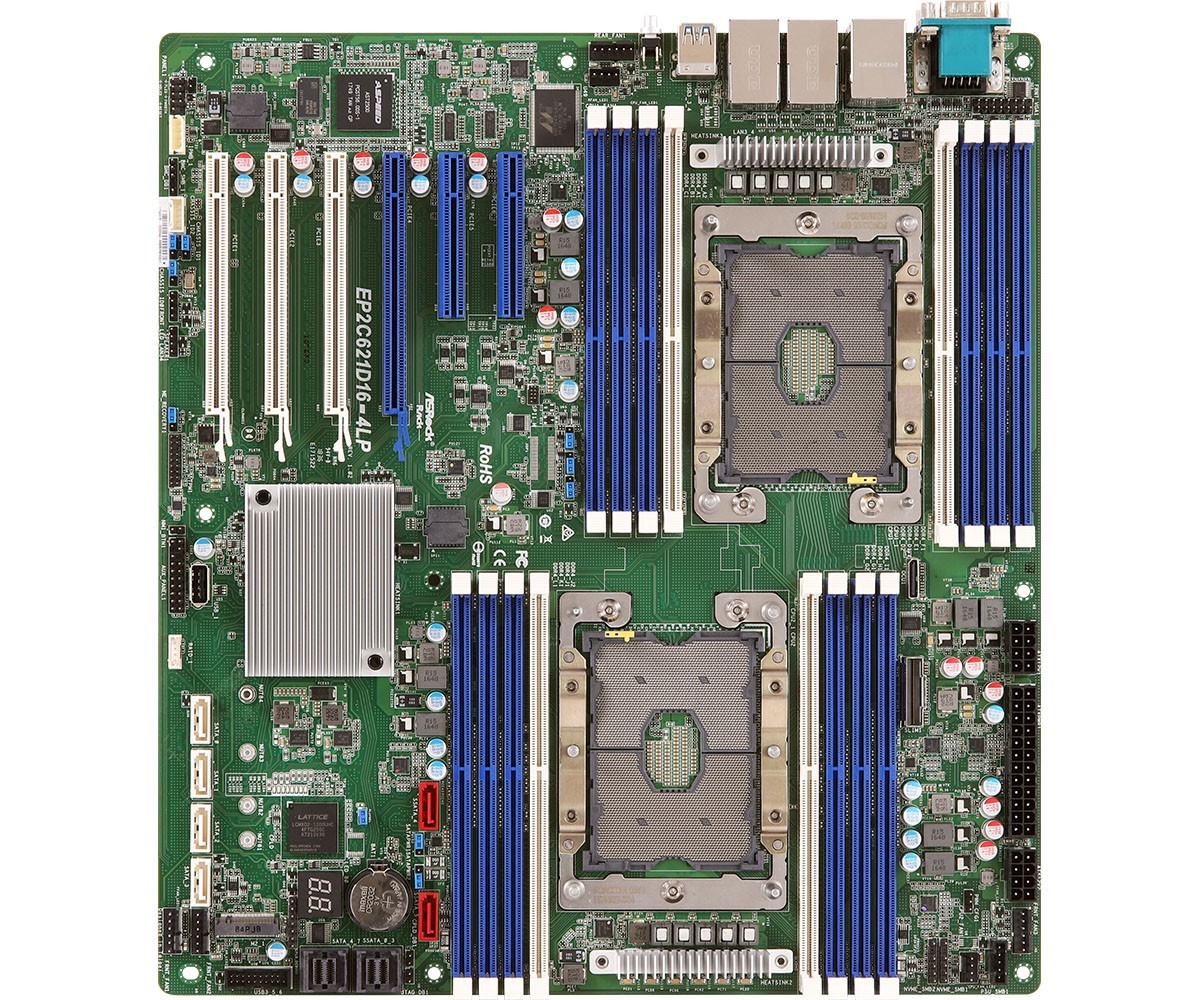 DIY HPC Kit ASRock Rack EP2C621D16-4LP + Dual 28C Xeon P-8136 CPU Retail Boxed