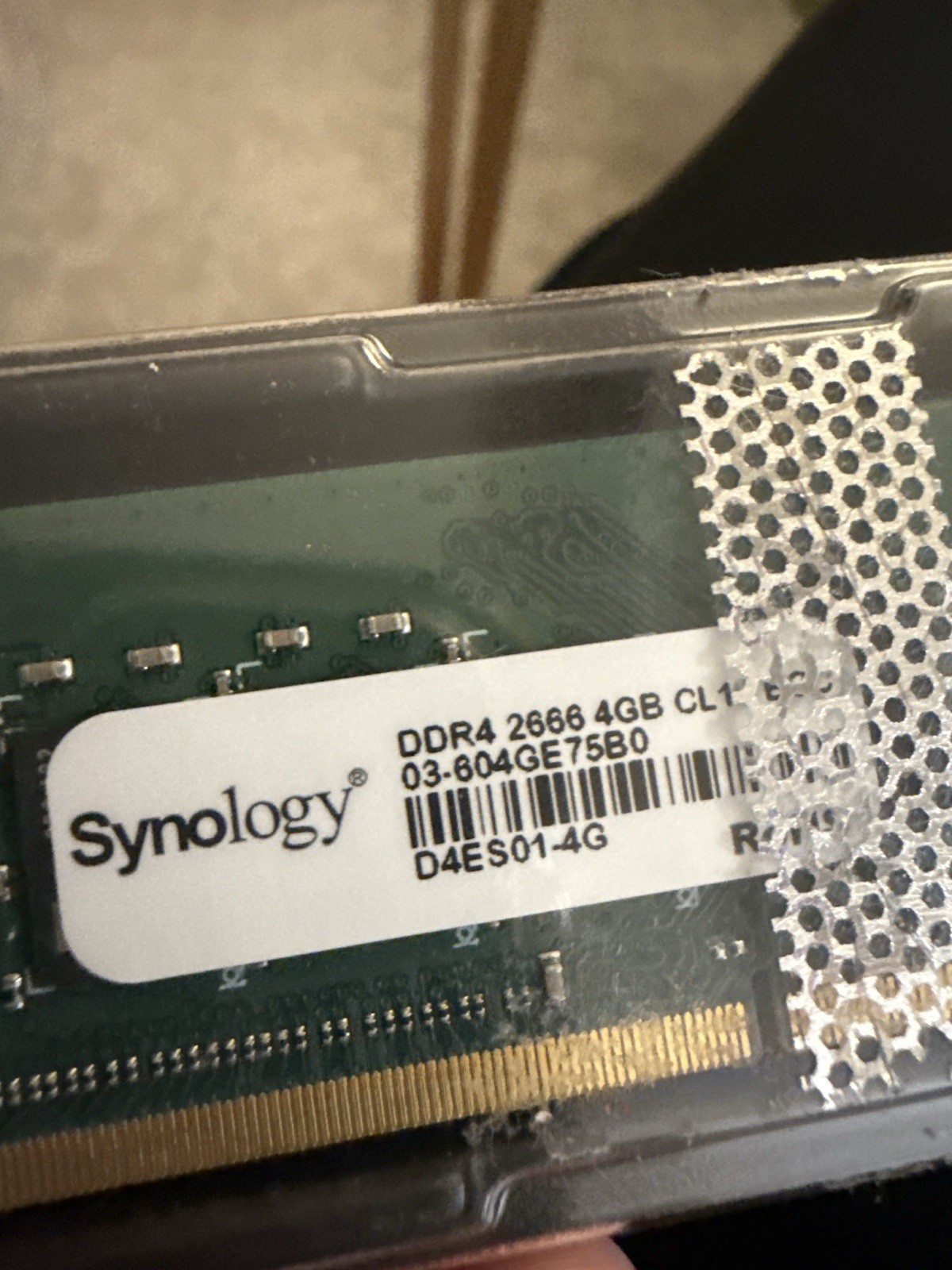 Synology DDR4-2666 DDR4 SDRAM DIMM RAM Module D4ES01-4G Total Capacity 4GB