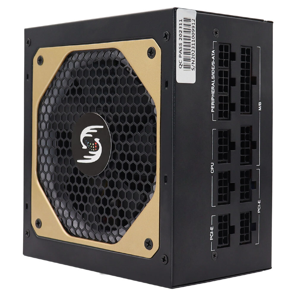 ATX 1000W Full Modular Power Supply, 80+ Bronze Dual CPU PC PUS with ARGB Fan