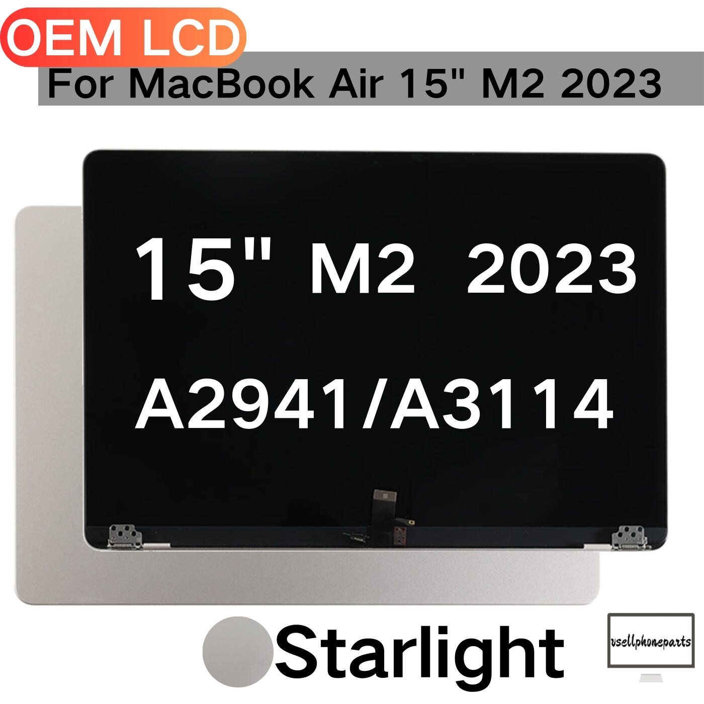 OEM LCD Display Screen For Apple Macbook Air 2023 M2 A2941/A3114 15in EMC 8301