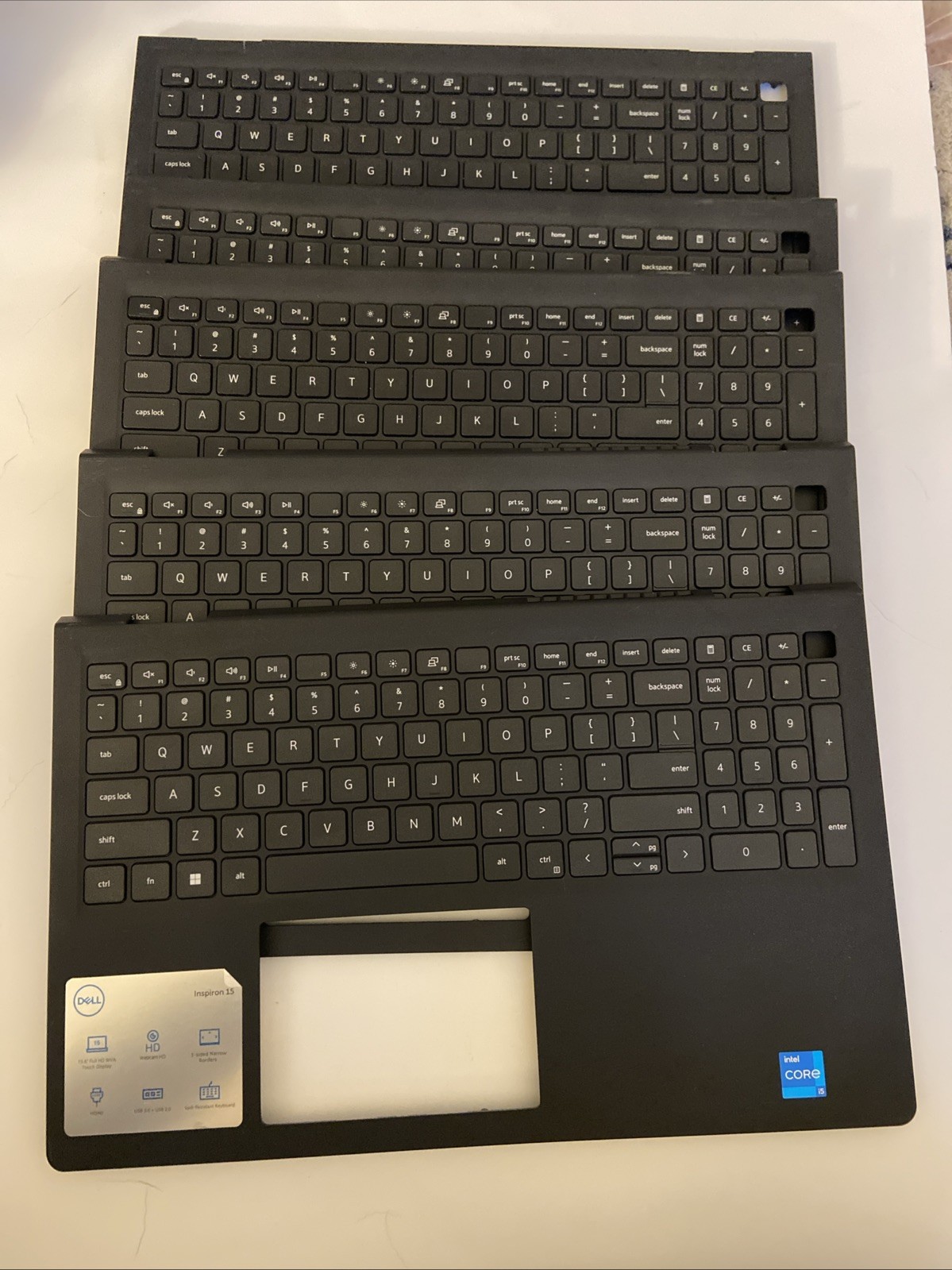 5 Pcs Dell Inspiron 3520 3510 Palmrest with Keyboard 418CV B64