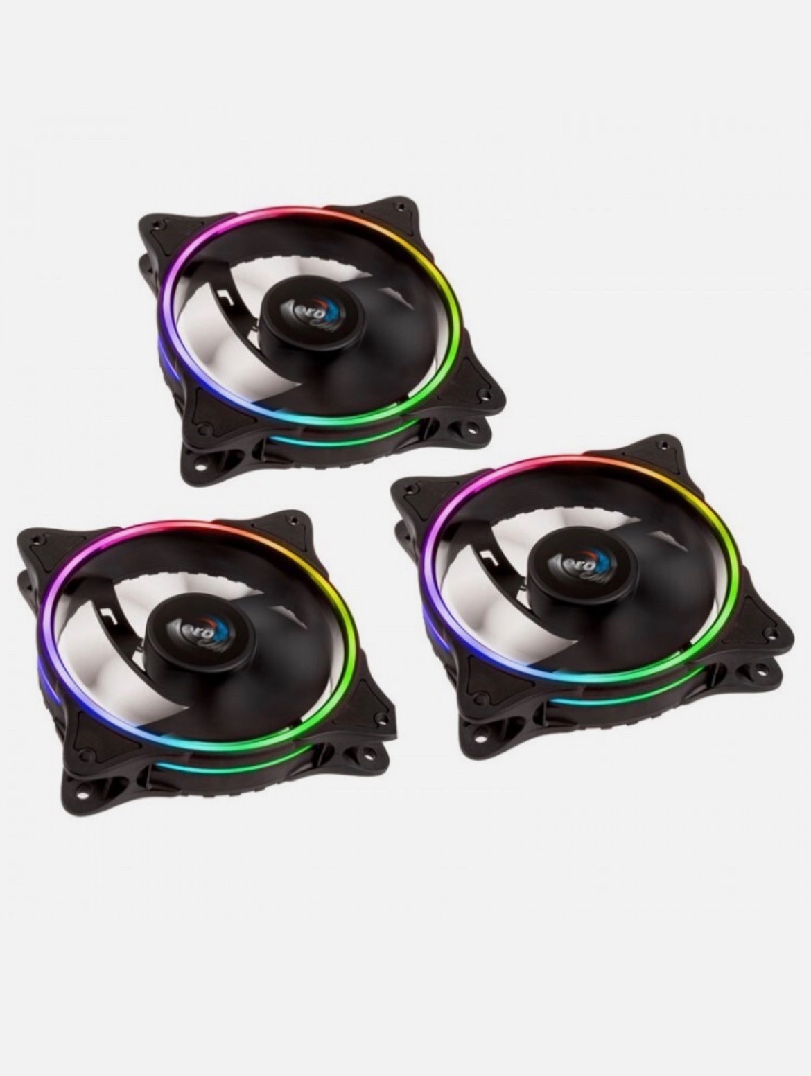 Aerocool Eclipse 12 LED Addressable RGB Fan & Controller Triple Pack 120mm