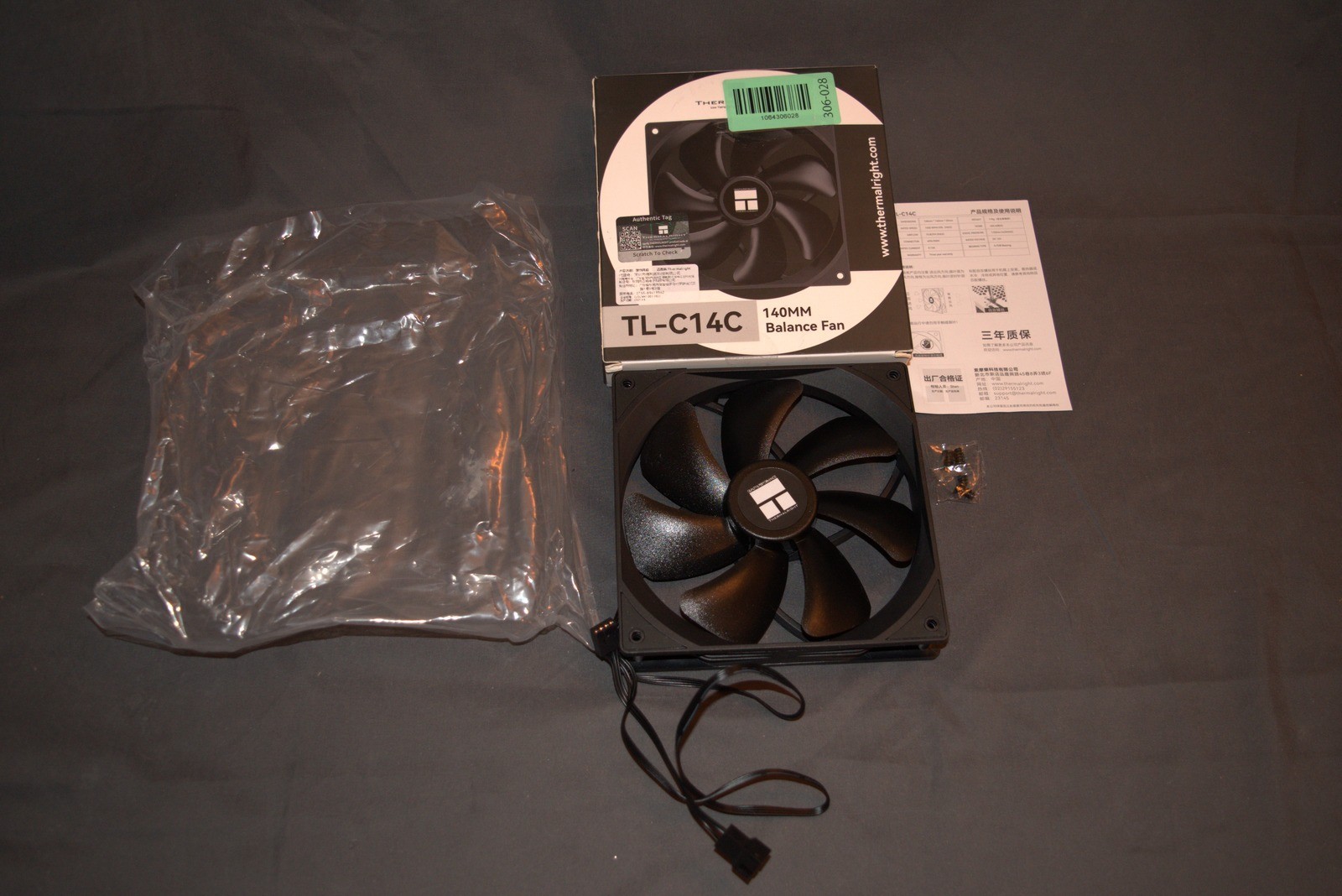 Thermalright TL-C14C-S 140mm PC Computer Case Fan 1500RPM ARGB 4-Pin PWM