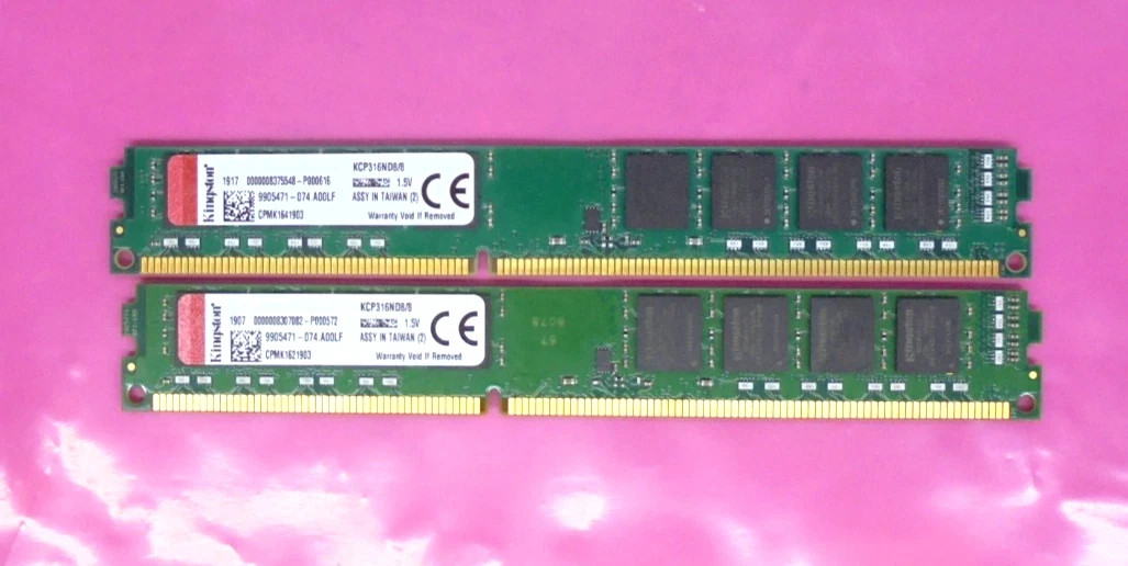 Kingston 16GB (2 x 8GB) PC3-12800 DDR3 1.5V Low Profile Desktop Memory RAM