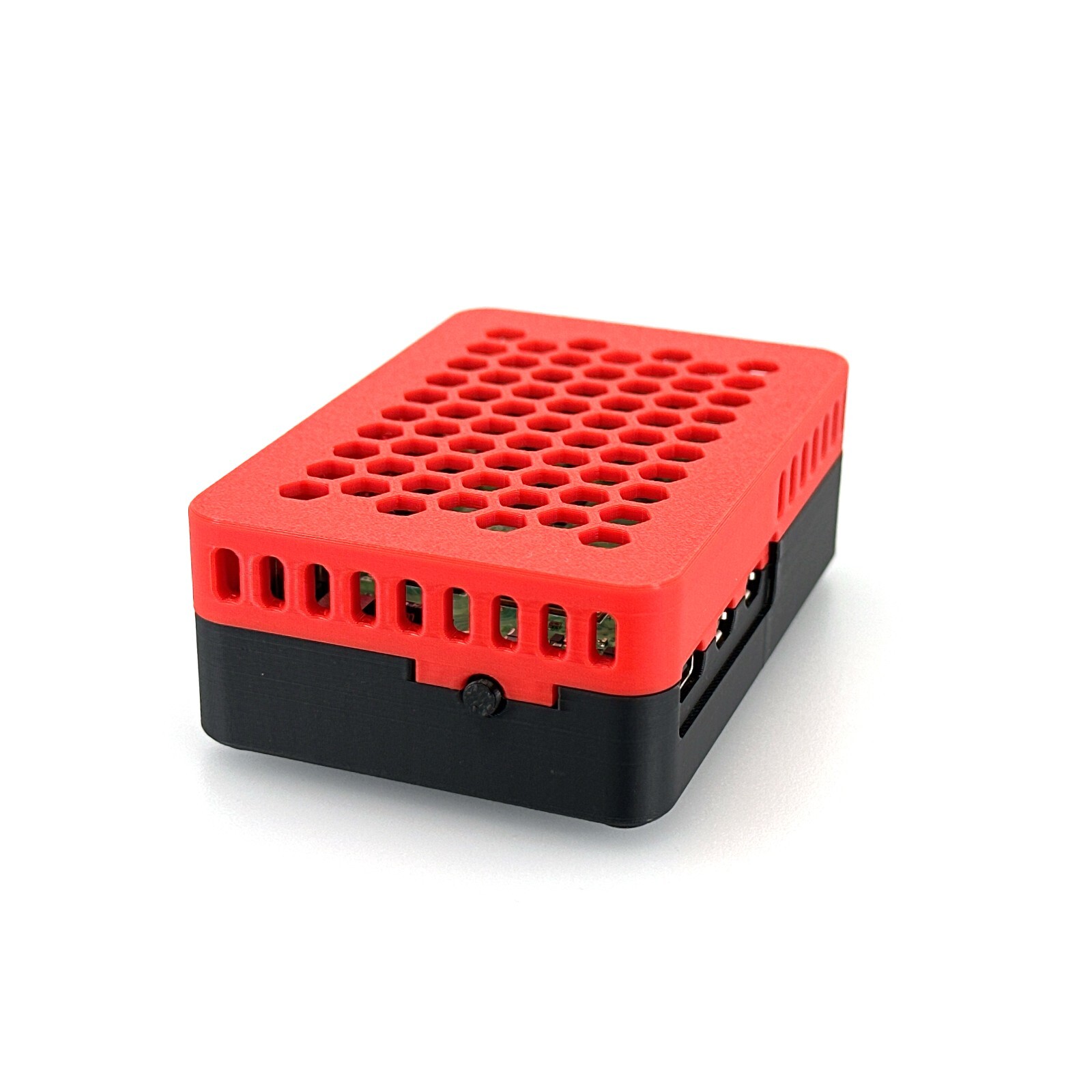 Raspberry Pi 5 Case for Pimoroni NVMe Base – Includes 4 Silicone Bumper Pads
