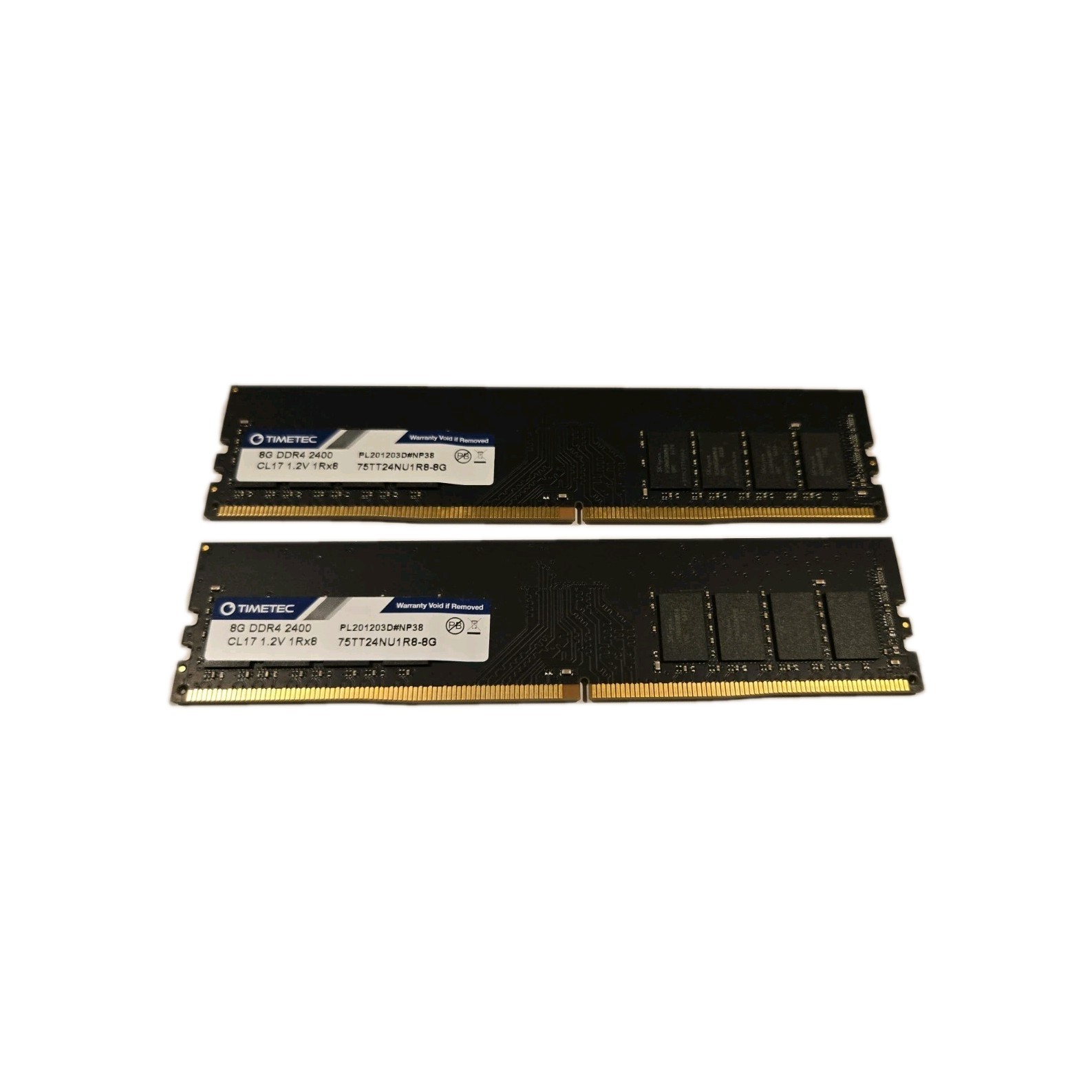 Timetec 16GB (2x8GB) DDR4-19200 / PC4-2400 UDIMM Desktop Memory 75TT24NU1R8-8G