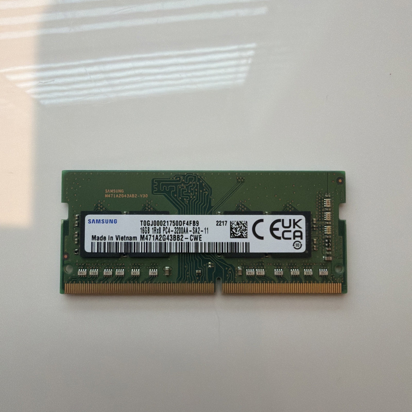 Samsung 16GB 1Rx8 PC4-3200AA DDR4 Laptop Memory Ram M471A2G43BB2-CWE
