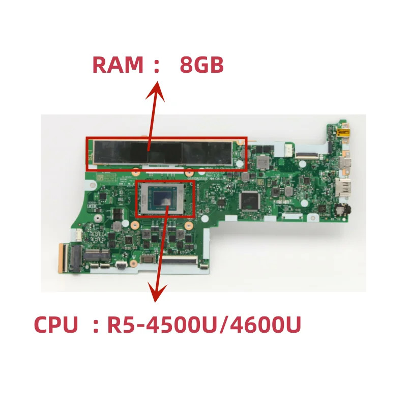 NM-C811 For Lenovo ideapad 5-15ARE05 5-15ALC05 Motherboard R5 R7 RAM-8G/16G