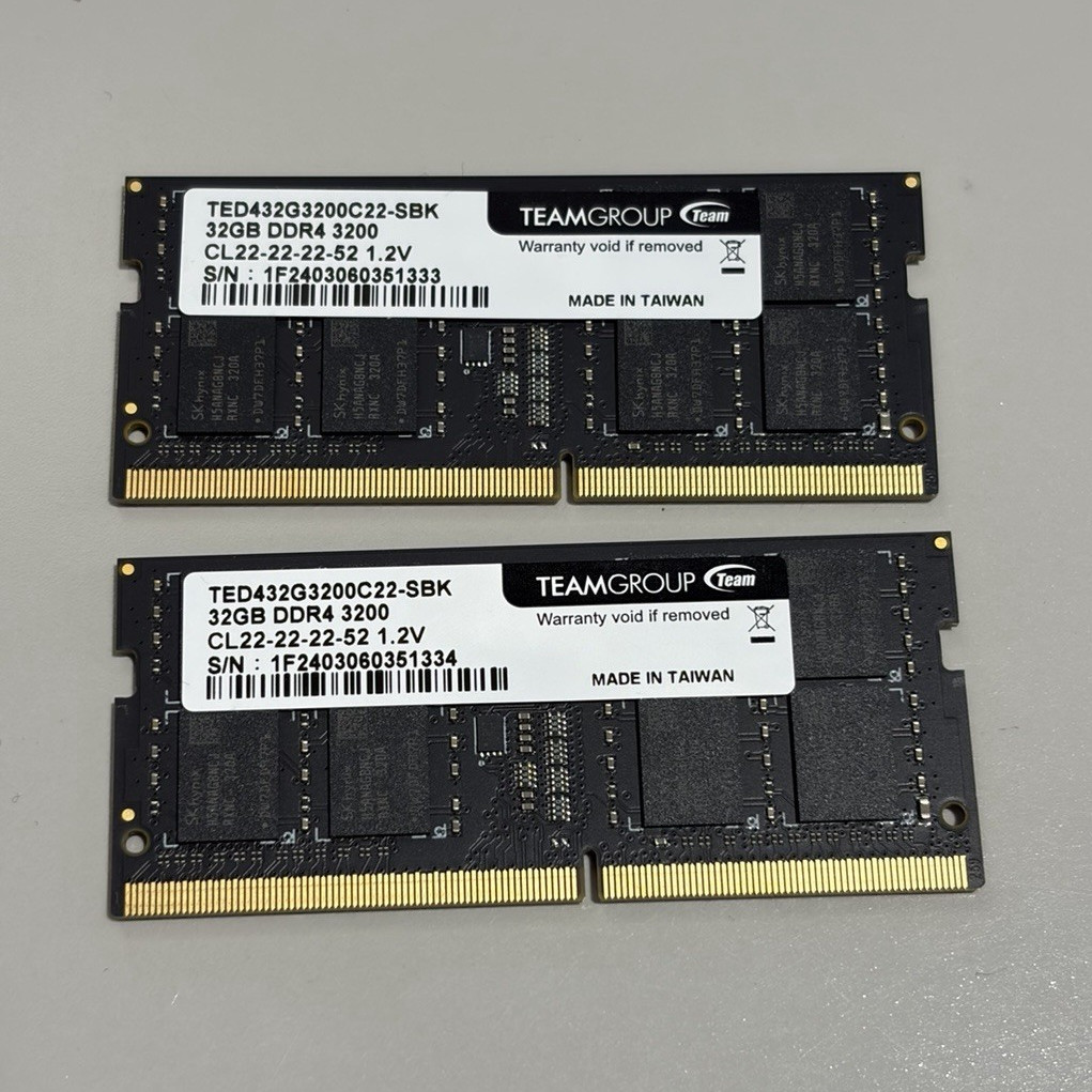 TEAMGROUP Elite 64GB (2x32GB) DDR4-3200 PC4-25600 SO-DIMM RAM TED432G3200C22-SBK