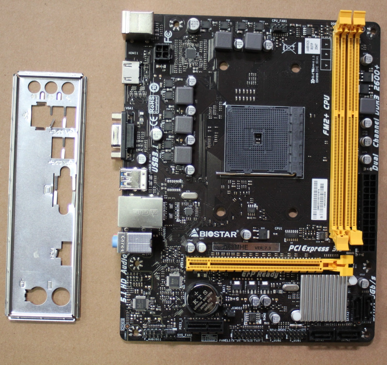 Biostar A68MHE AMD A68H FM2+ Micro-ATX Motherboard DDR3 HDMI USB 3.1 VGA