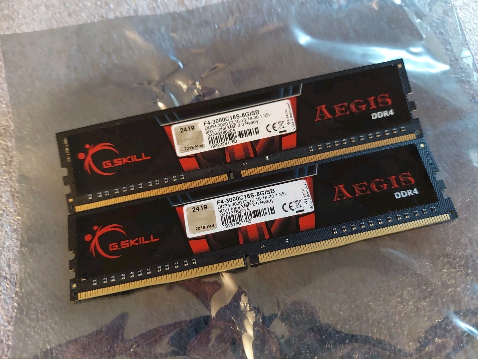 Pair Tested GOOD GSkill Aegis 2x 8GB DDR4 3000 Gaming XMP PC Mem RAM DIMM 16GB