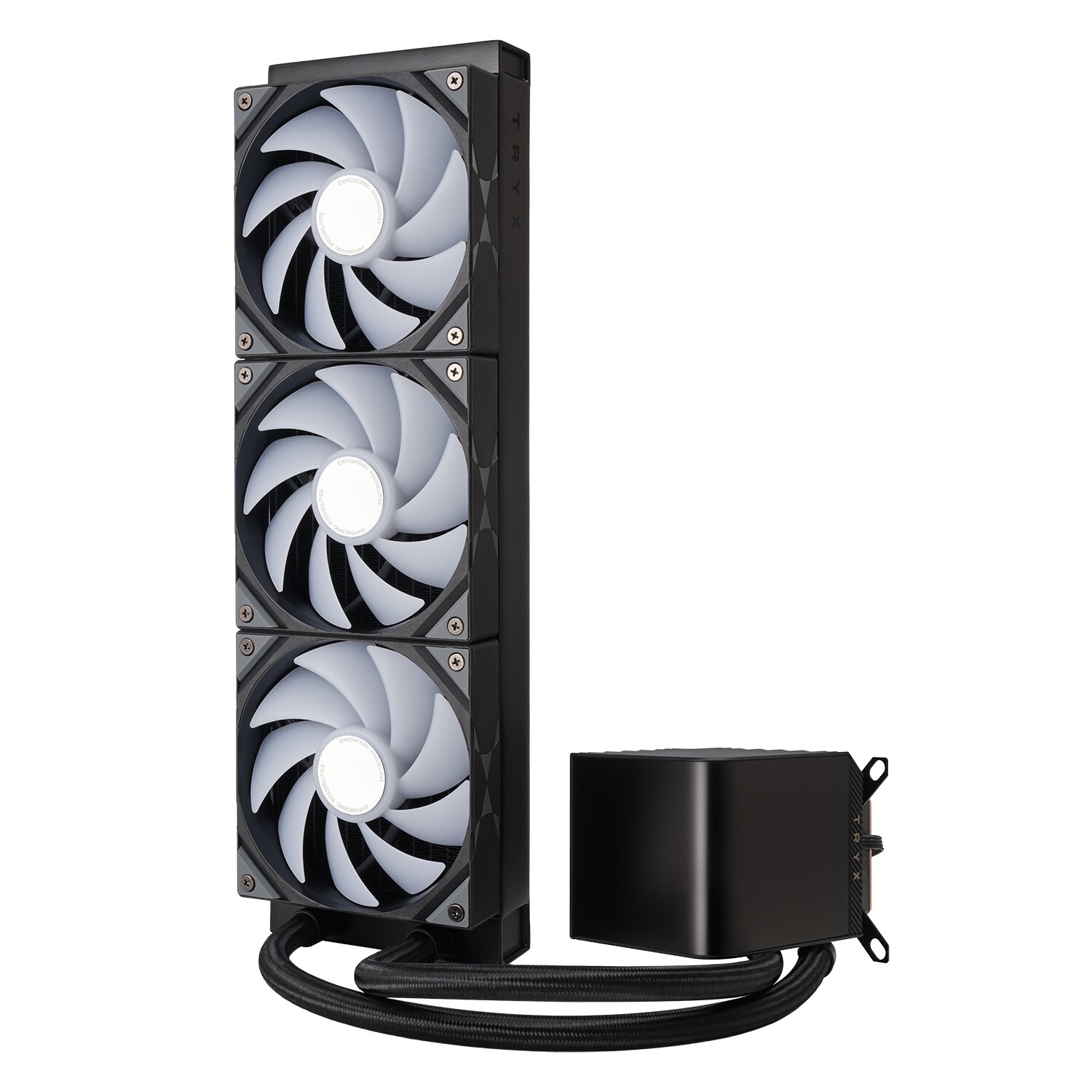 TRYX PANORAMA 360mm ARGB Black Liquid Cooler With Curved Amoled Display Asetek 8