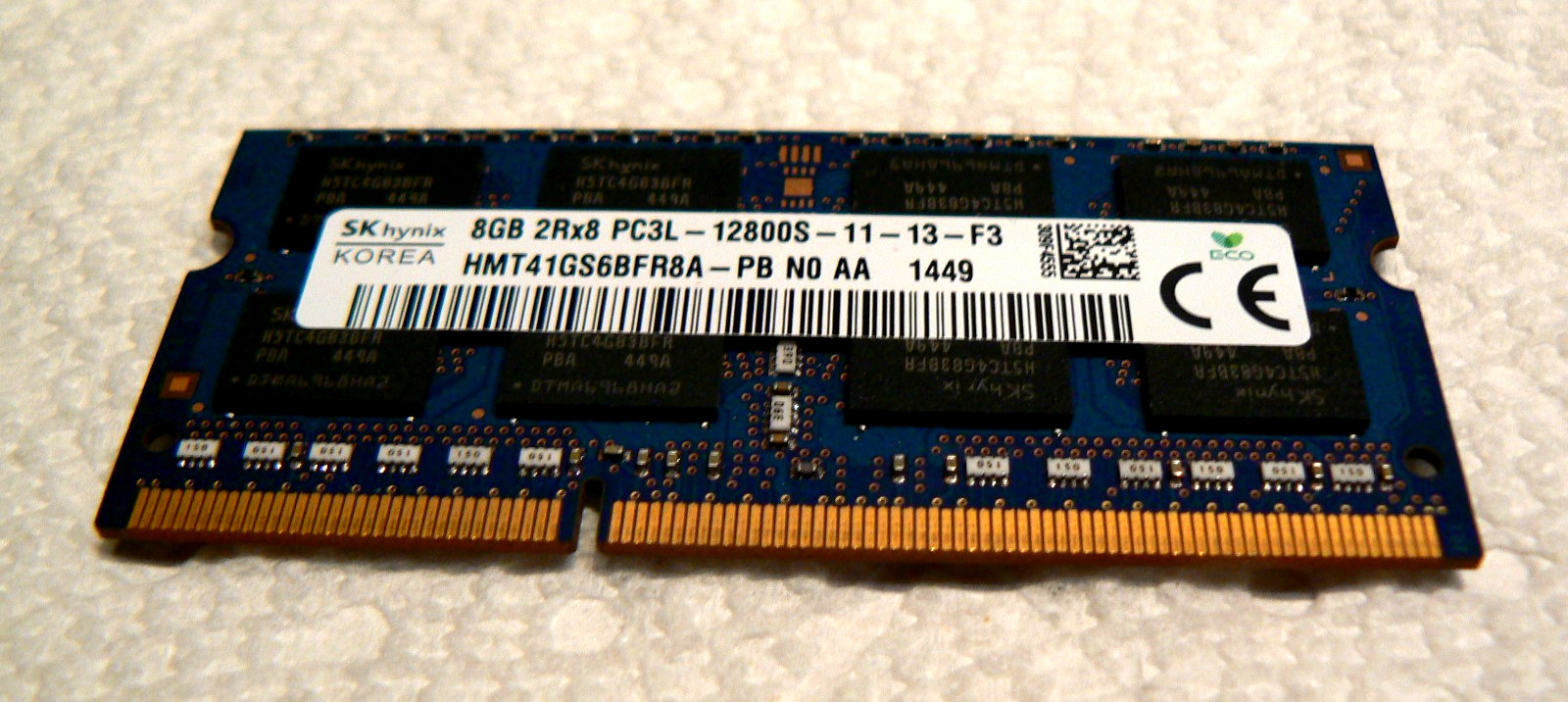 SK hynix 8GB 2Rx8 PC3L-12800S SODIMM Laptop Memory P/N:HMT41GS6AFR8A-PB Tested!