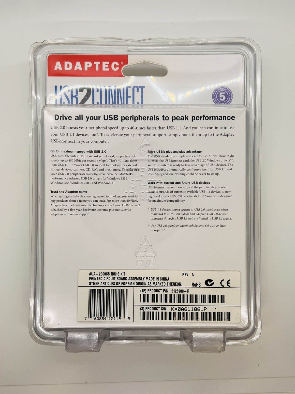 USB 2.0 PCI Card Adaptec, Firewire & Ethernet PCI Card. 3 Pack Combo Lot – NEW