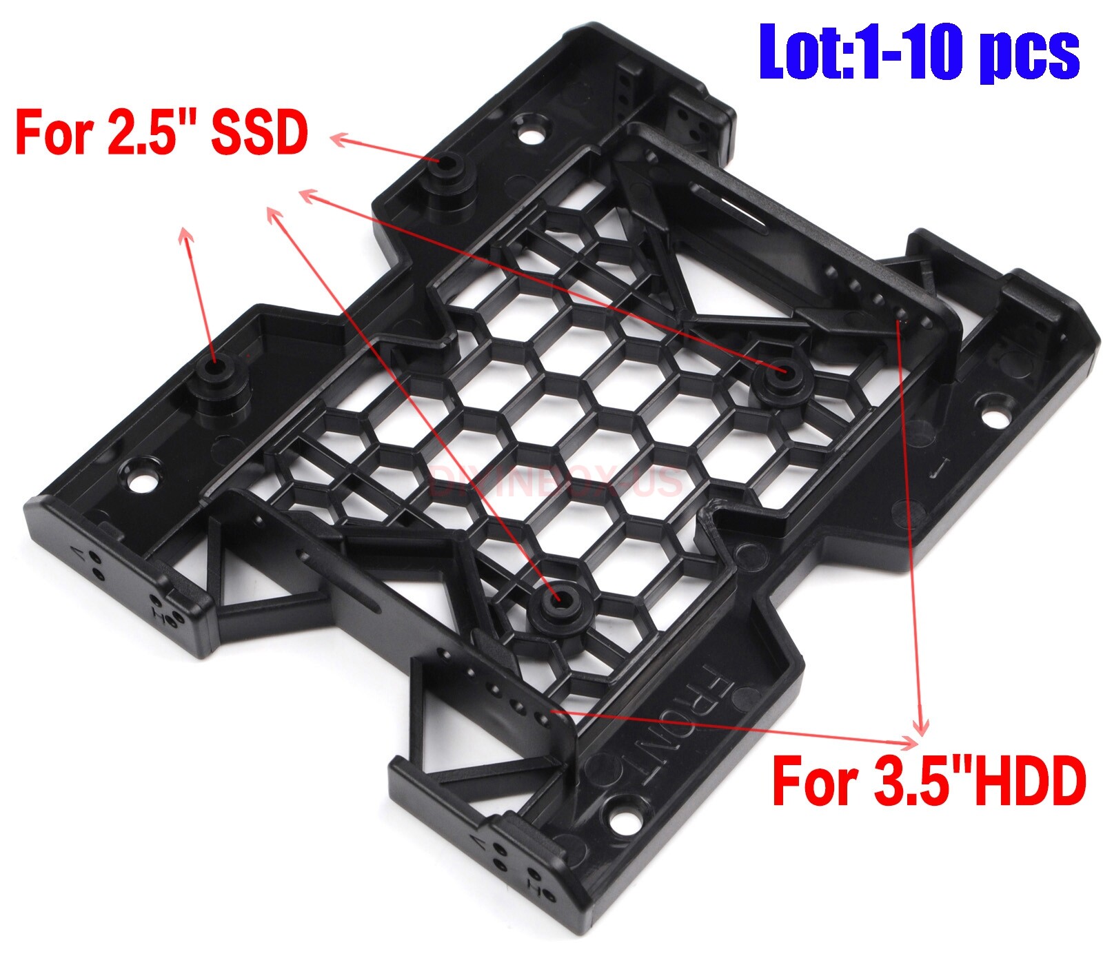Lot 2.5 / 3.5 to 5.25 Drive Bay Computer Case Adapter HDD Mounting Bracket SSD