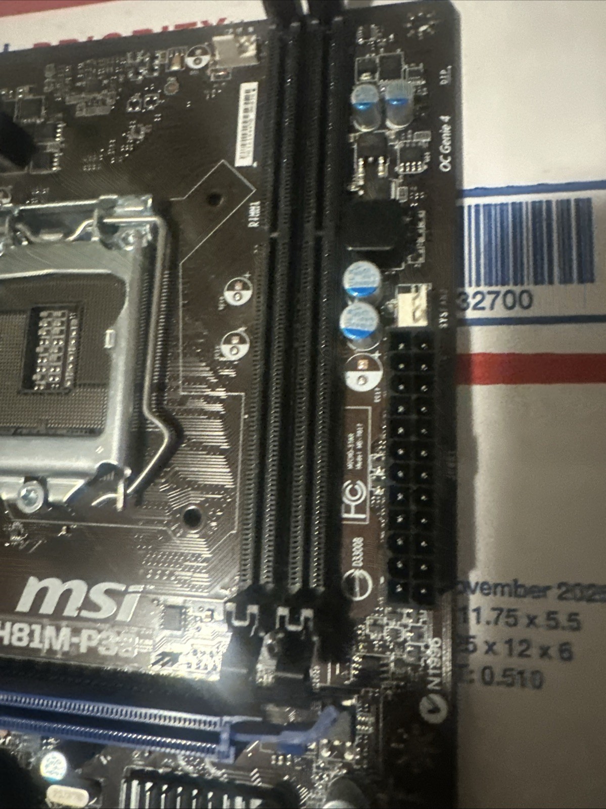 MSI H81M-P33 MicroATX Motherboard Intel LGA1150 DDR3 HDMI VGA PCIe USB LAN