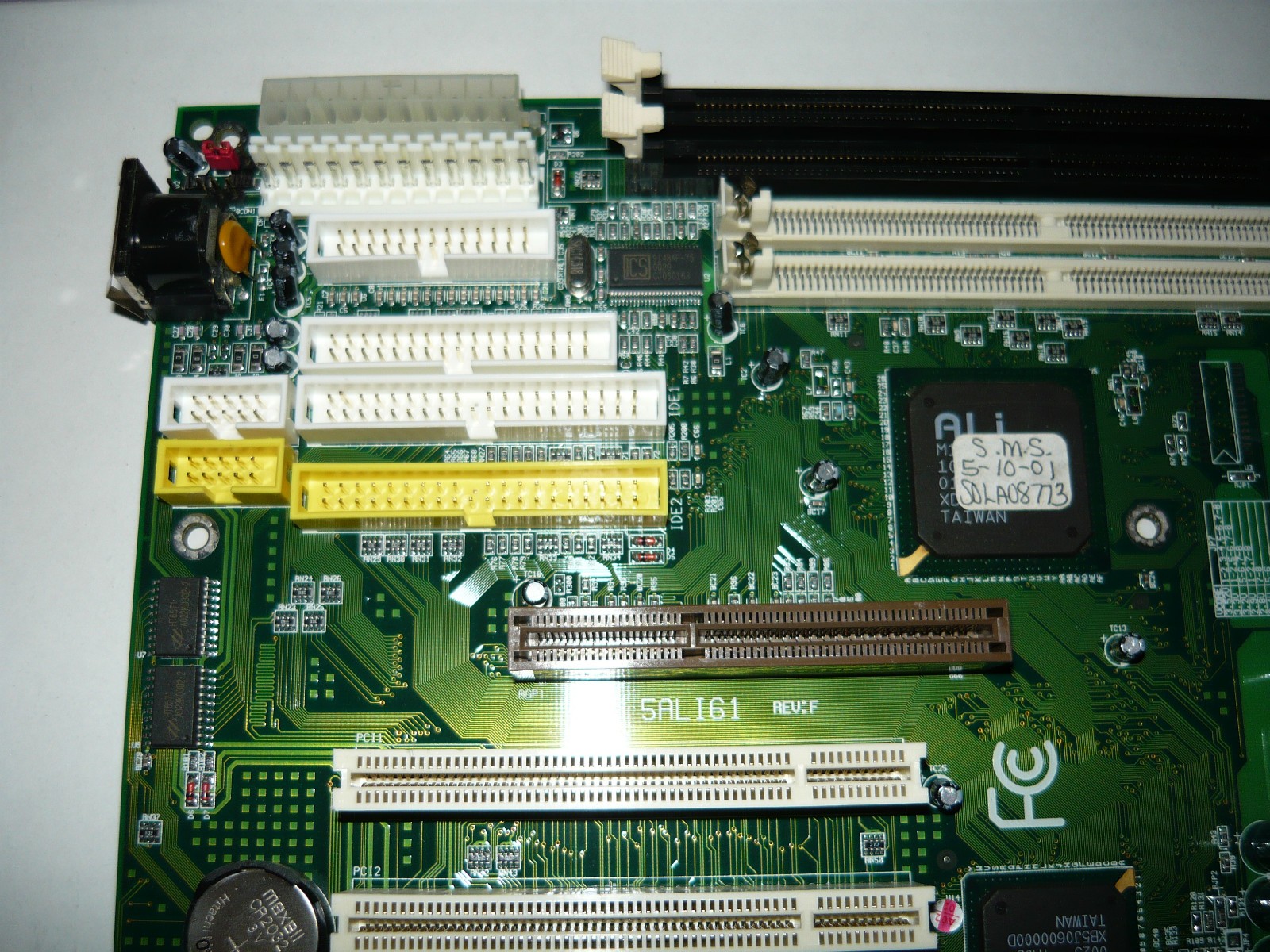 Vintage Acorp 5ALI61 Super Socket 7 Motherboard AGP Aladdin V Used Good