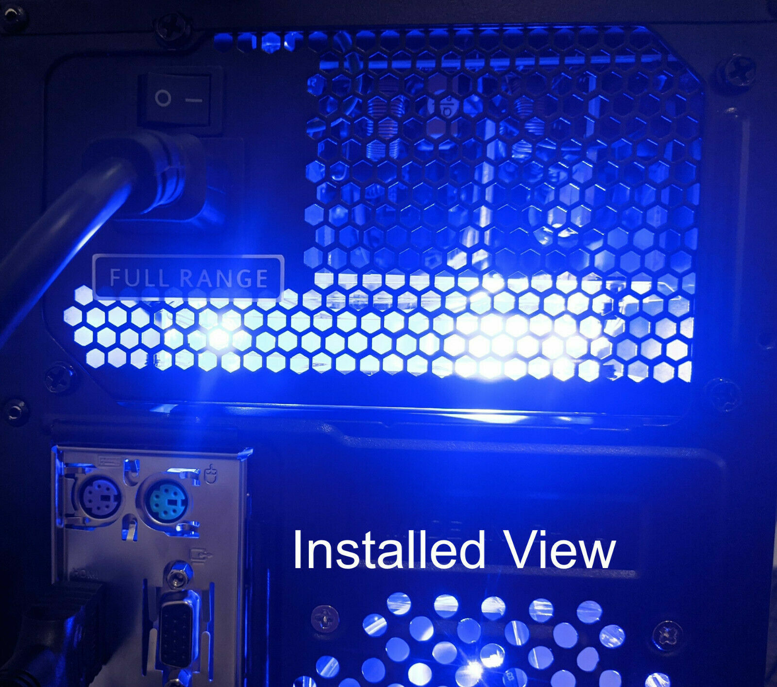 NEW Silent 1000W 2x PCIE Round Fan Grill Gaming PC ATX/EPS 12V LED Power Supply