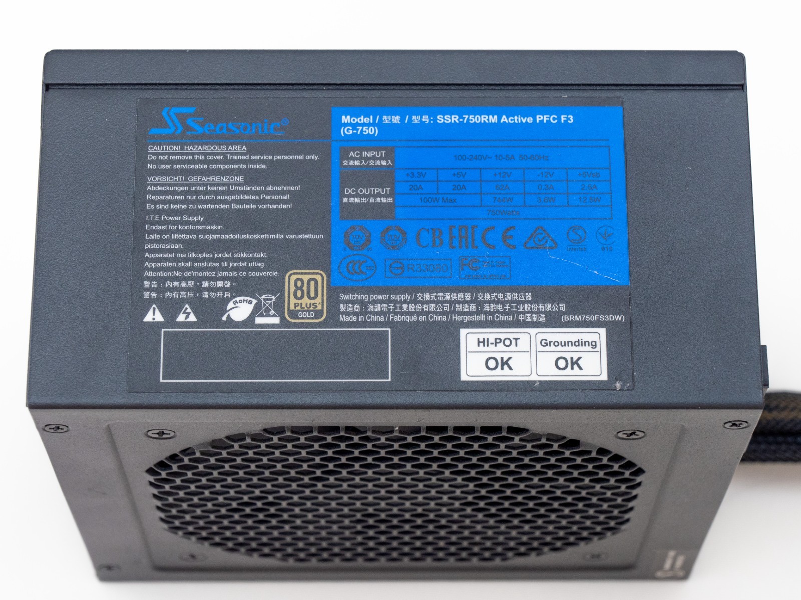 Seasonic SSR-750RM 750W 80 Plus Gold Semi-Modular Power Supply