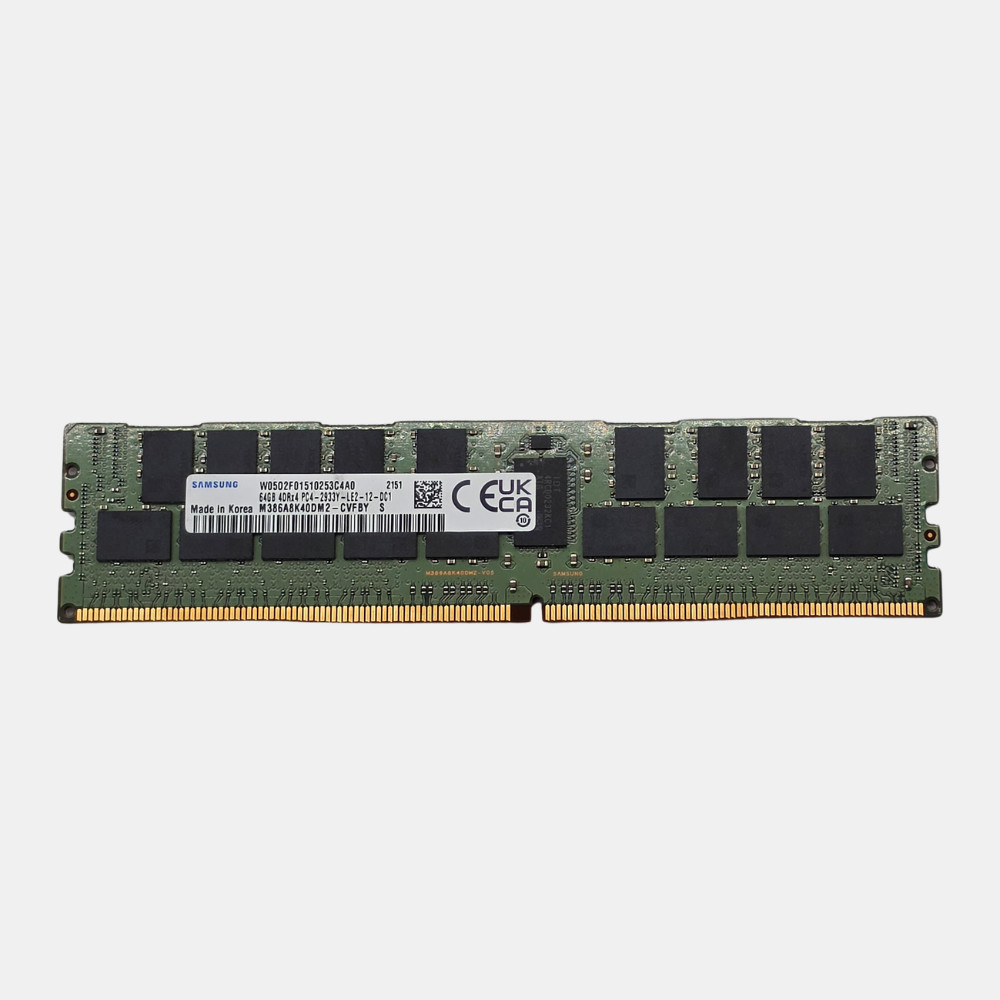 Samsung M386A8K40DM2-CVFBY 64GB DDR4-2933 PC4-23400 ECC LRDIMM Server Memory