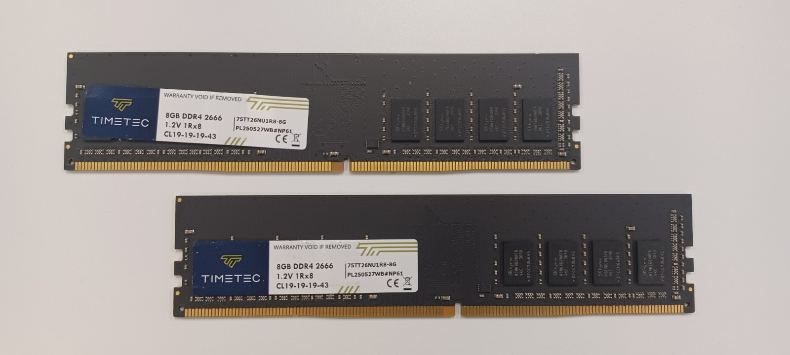 2-Timetec 8GB DDR4 2666MHz (PC4-2666V) PC4-21300 UDIMM Desktop RAM – 288-Pin
