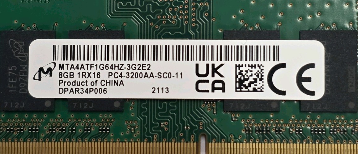 Micron 16GB (2x8GB) DDR4 3200MHz SO-DIMM RAM