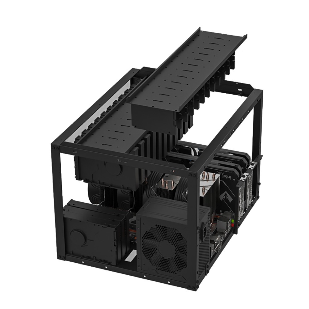 28 HDD Open Air PC Case DIY Test Bench Frame with 3.5 Inch Hard Drive Holders