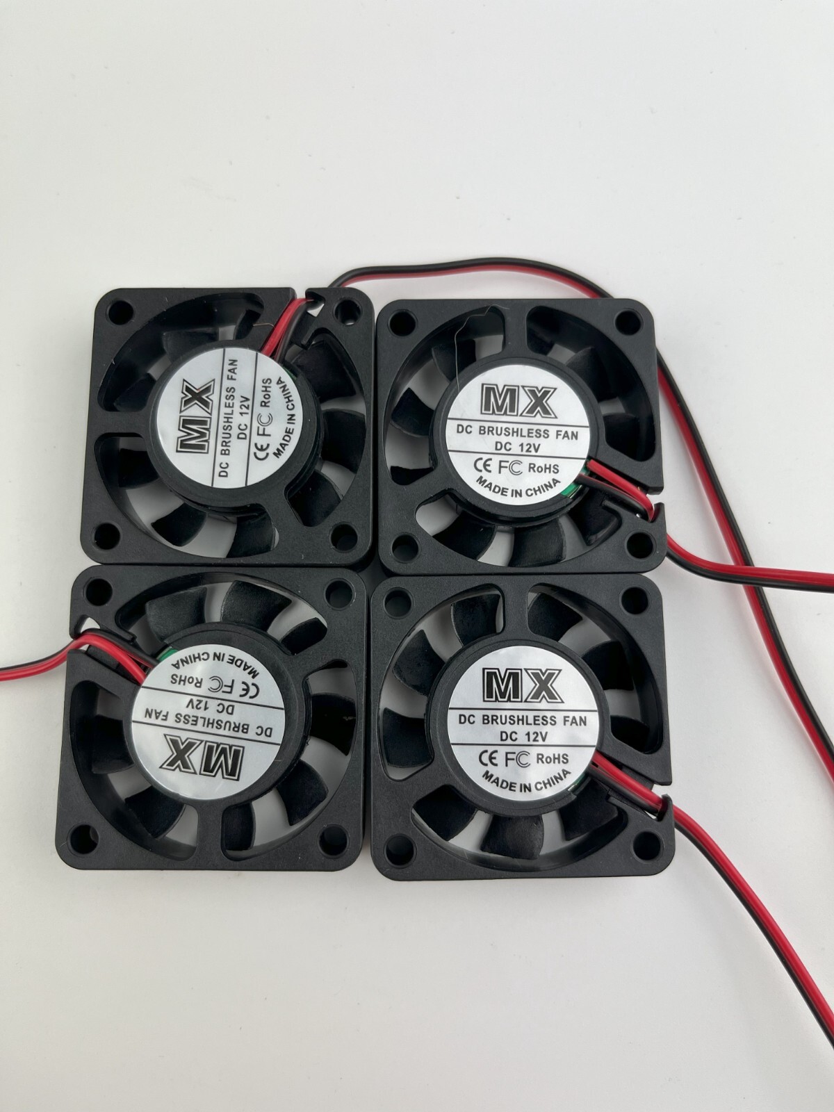 12V 40mm Cooling Fan 40x40x10mm (4010) 2-Pin 2.0 4 Pcs 4X