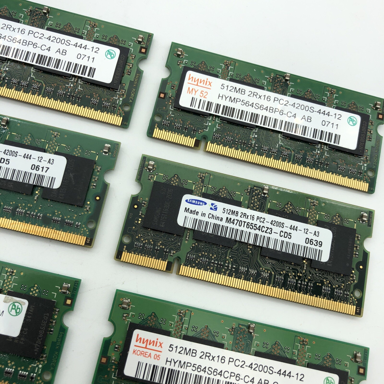 Lot 10 pcs 512MB PC2-4200s PC4200 DDR2 533Mhz 2Rx16 SoDimm 200pin Memory