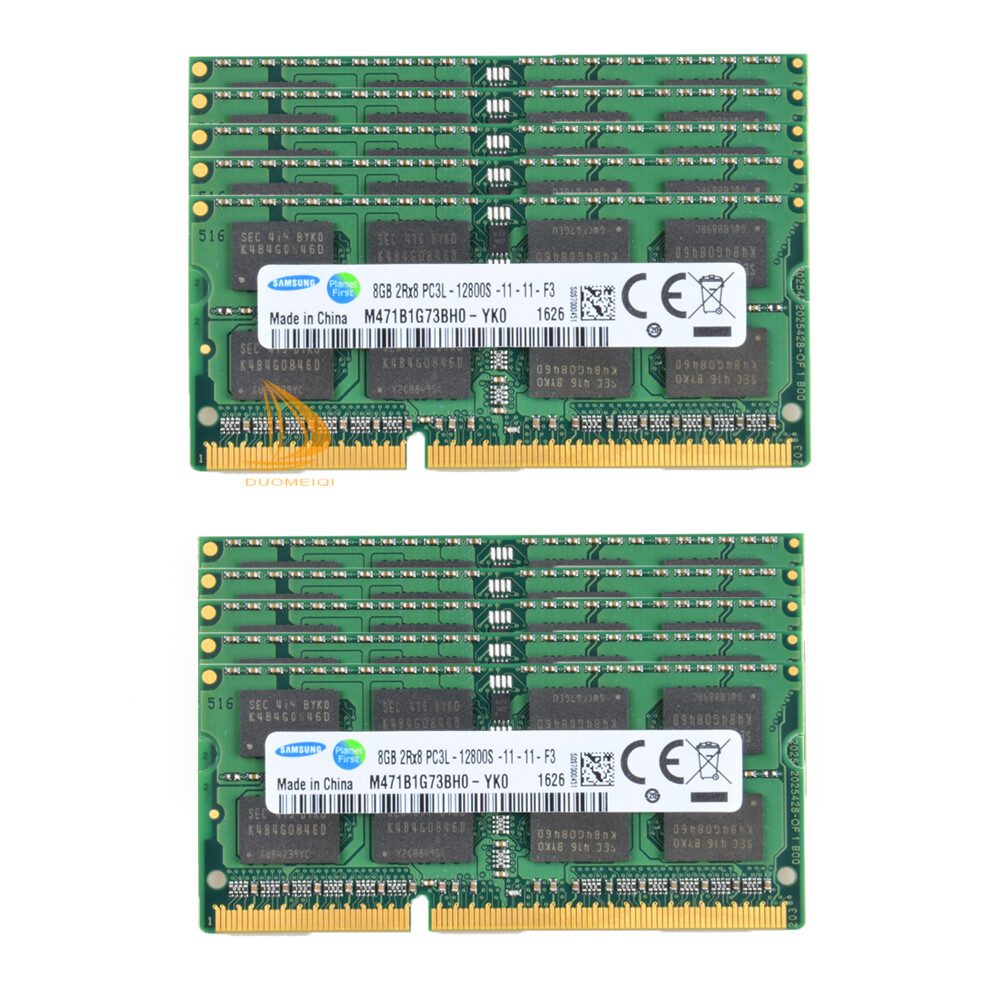Samsung 8GB 2RX8 PC3L-12800S DDR3 1600MHZ 1.35V SODIMM RAM Laptop Memory lot@