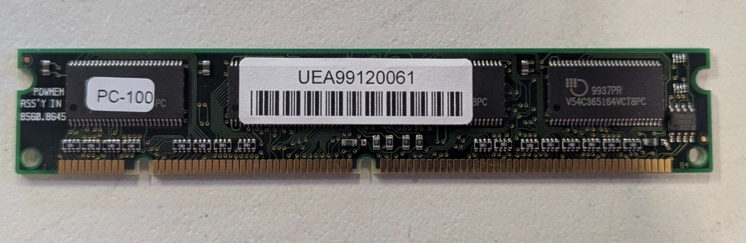 POWMEM 8560.8645 32MB PC100 SDRAM 168-Pin DIMM Memory Module