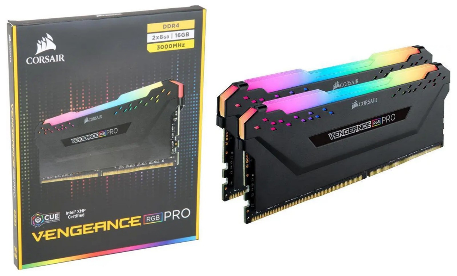 CORSAIR VENGEANCE RGB PRO 16GB (2x8GB) 3000MHz DDR4 Dual-Channel RAM Kit
