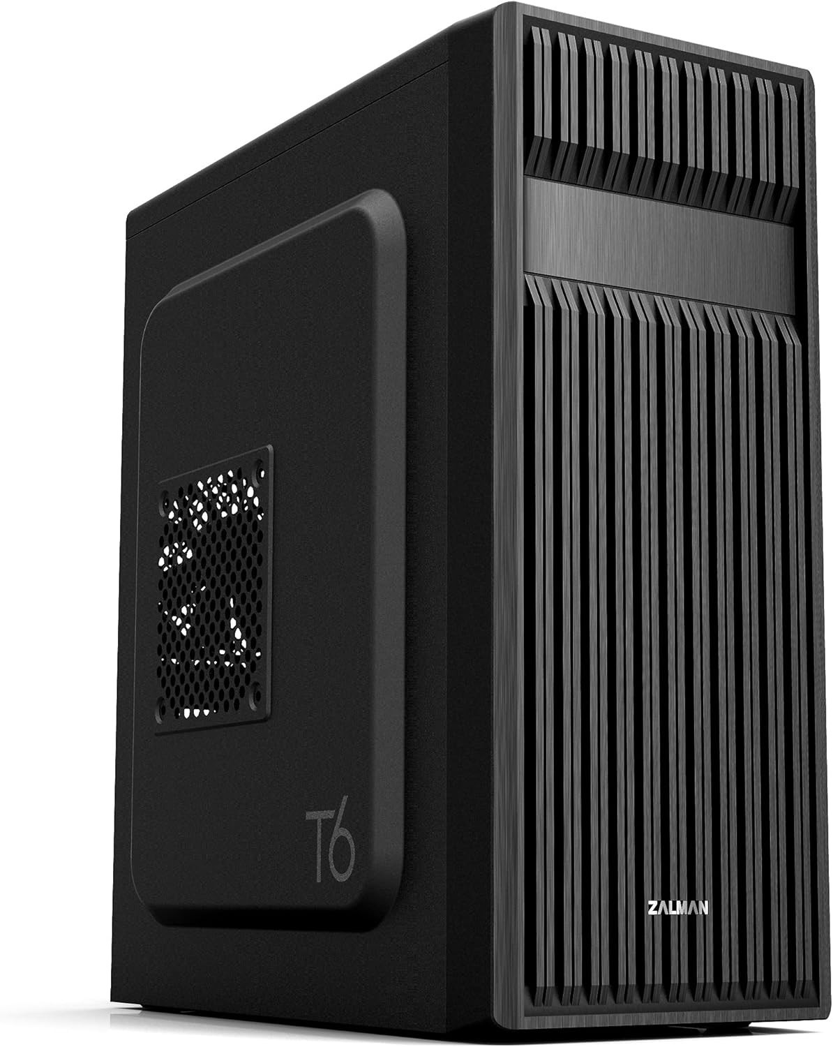 Zalman T6 ATX Mid Tower Computer PC Case, Pre-Installed 120mm Fan, T6, Black