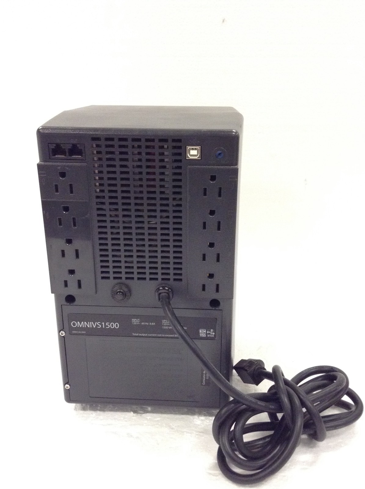 Tripp Lite OMNIVS1500 UPS Battery Backup 1500VA 940W 8 Oulets USB No Battery