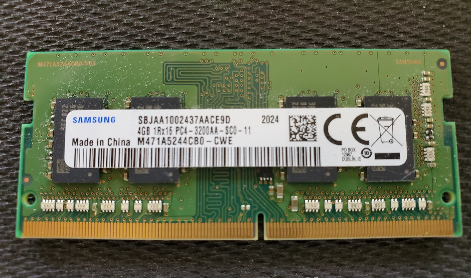 Samsung 4GB PC4-25600 DDR4-3200 Memory – M471A5244CB0-CWE