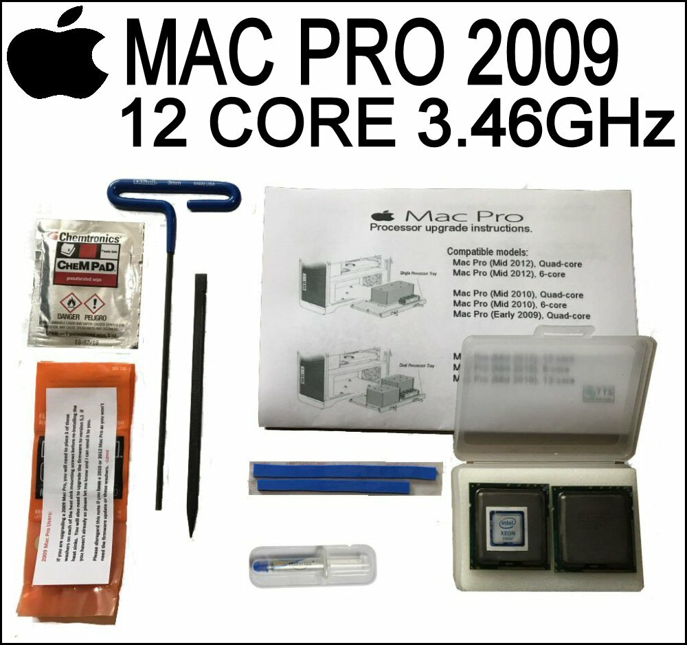 12 Core 2009 Apple Mac Pro X5690 x2 3.46GHz XEON CPUs 5,1 4,1 Twelve Processor
