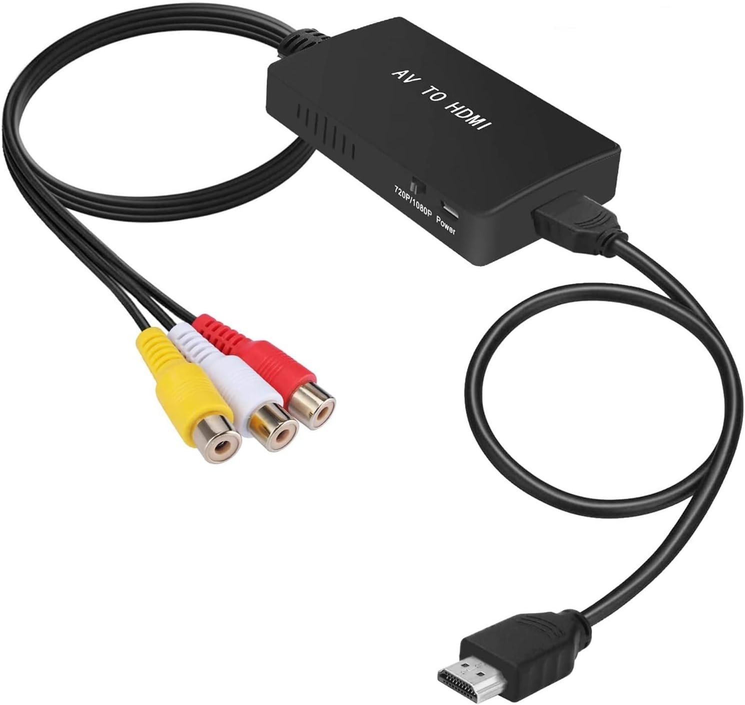 RCA to HDMI Converter Analog Composite Adapter For PS 1 2 3 STB Xbox VHS VCR DVD