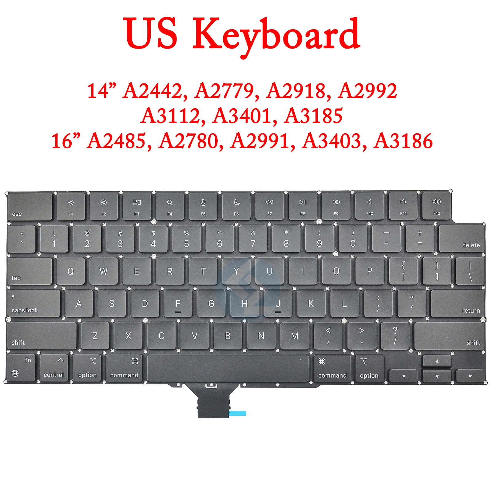 NEW US Keyboard for Apple MacBook Pro 14″ A2442 16″ A2485 2021 M1 Pro/ Max