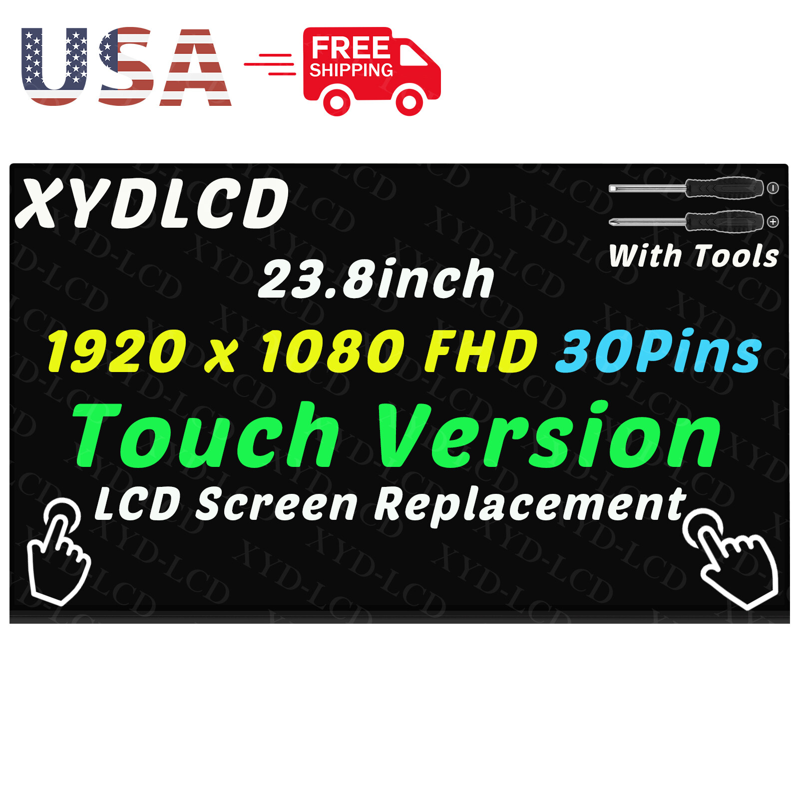 23.8″ for HP 24-F1040 24-F1047C All-in-One LCD Touch Screen Panel Replacement A+