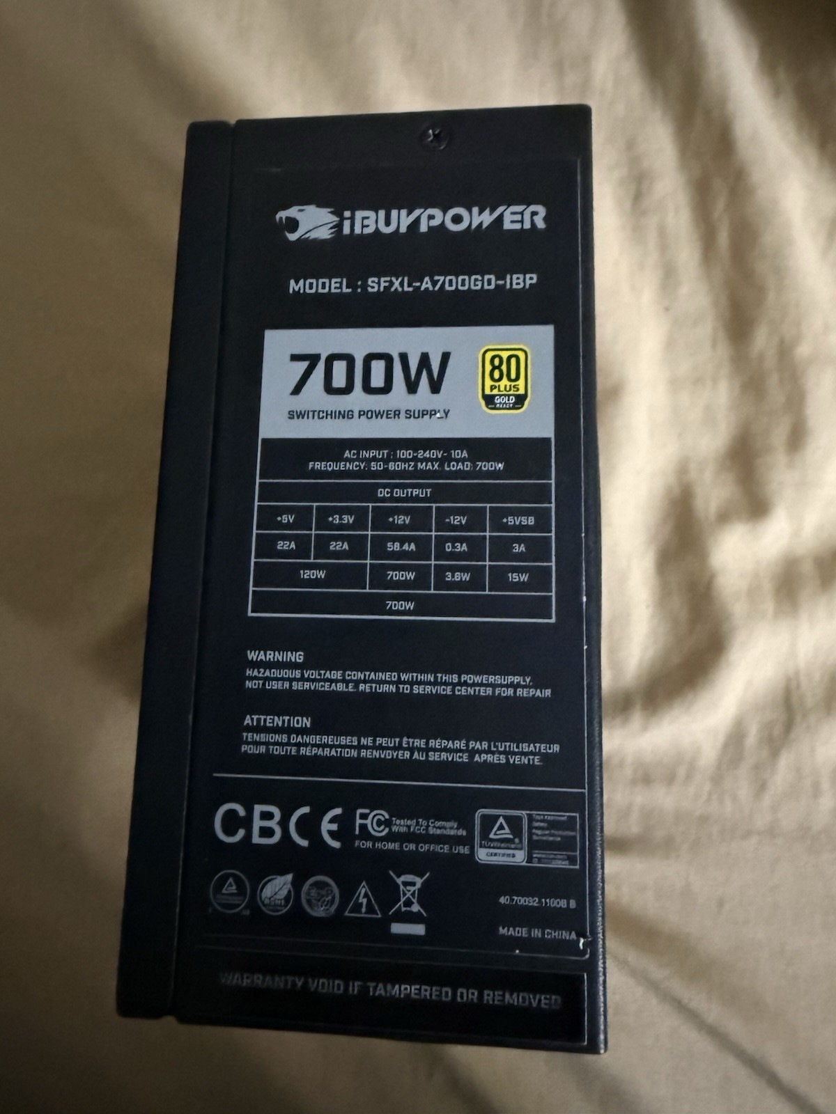 IBuypower 700w SFX-L Gold Power Supply